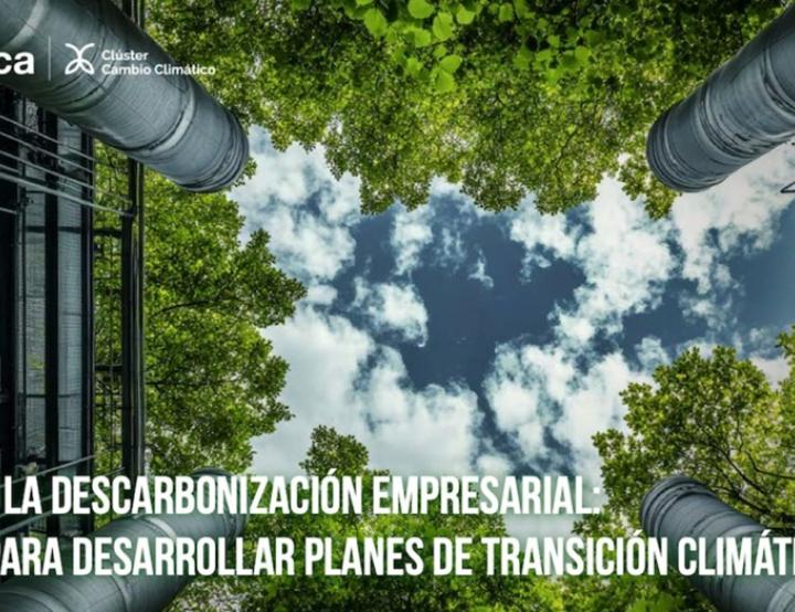 Portada del informe ‘Hacia la descarbonización empresarial: guía para desarrollar planes de transición climática’.