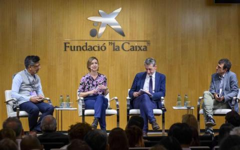 De derecha a izquierda: Shrashtant Patara, Kasia Odrozek, José Moisés Martín Carretero y Gorka Espiau. © David Campos.