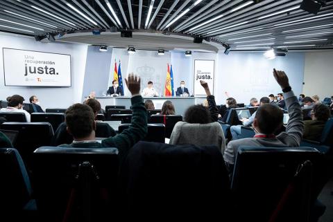 Rueda de prensa en la que se ha presentado el anteproyecto de la nueva ley.