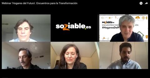 Imagen de los participantes en el webinar de Soziable.es 'Hogares del Futuro'.