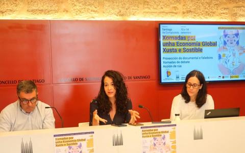 Rueda de prensa de presentación de las jornadas ‘Por una Economía Global Justa y Sostenible’.