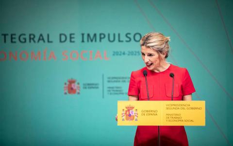Yolanda Díaz también se refirió a la nueva convocatoria del Plan Integral de Impulso de la Economía Social.