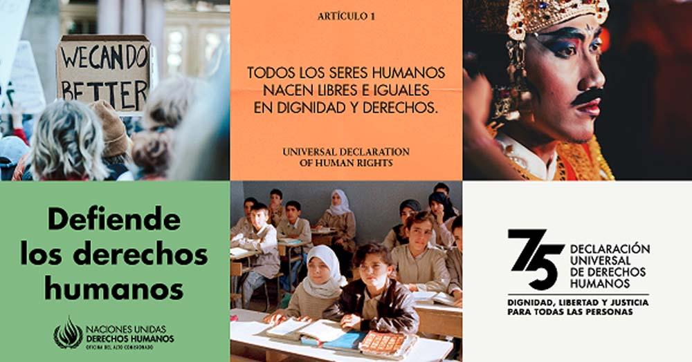 Campaña del 75 aniversario de la Declaración Universal de Derechos Humanos.