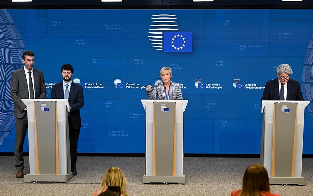 Rueda de prensa posterior al acuerdo logrado en el Parlamento Europeo sobre la Ley de Inteligencia Artificial.
